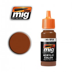 AMMO BY MIG A.MIG-0914 ACRYLIC COLOR Red Brown Light 17 ml.