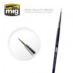 AMMO BY MIG A.MIG-8600 5/0 Premium Marta Kolinsky Round Brush 