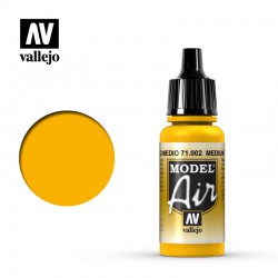 VALLEJO 71.002 Model Air Medium Yellow Color 17 ml.