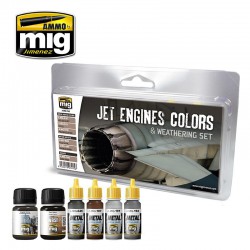 AMMO BY MIG A.MIG-7445 Jet Engines Colors & Weathering Set 