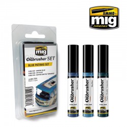 AMMO BY MIG A.MIG-7510 Blue Patinas OILBRUSHER SET 