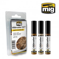 AMMO BY MIG A.MIG-7512 Earth Colors OILBRUSHER SET 