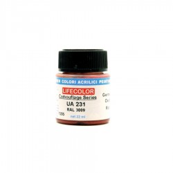 LifeColor UA231 German Oxide Rot RAL 3009 - 22ml