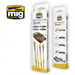 AMMO BY MIG A.MIG-7604 Streaking and Vertical Surfaces Brush Set 