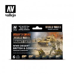 VALLEJO 70.208 WWII Desert British & German Armour & Infantry 8x17ml