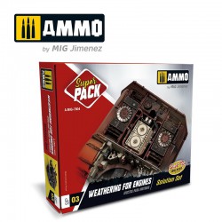 AMMO BY MIG A.MIG-7804 SUPER PACK Weathering for Engines 