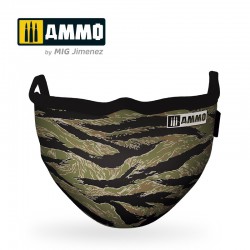 AMMO BY MIG A.MIG-8069 AMMO Face Mask "Tiger Camo" (Hygienic protective mask 100% polyester) 
