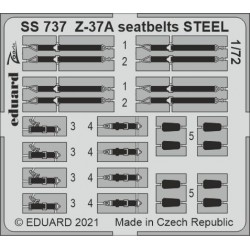 EDUARD SS737 1/72 Z-37A seatbelts STEEL