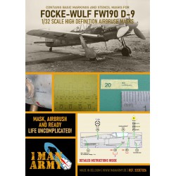 1MANARMY 32DET026 1/32 MASK for Focke-Wulf FW190 D-9