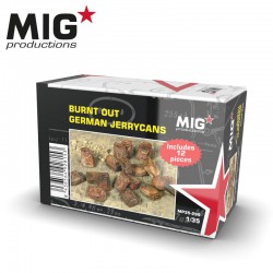 MIG PRODUCTIONS MP35-299 1/35 BURNT OUT GERMAN JERRYCANS