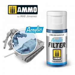 AMMO BY MIG A.MIG-0808 ACRYLIC FILTER Marine Blue 15 ml.