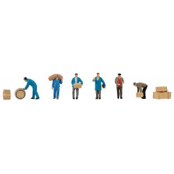 FALLER 151609 1/87 Freight workers with parcels and barrels