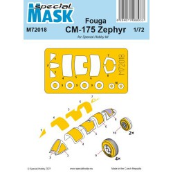 SPECIAL MASK M72018 1/72 Fouga CM-175 Zephyr Mask