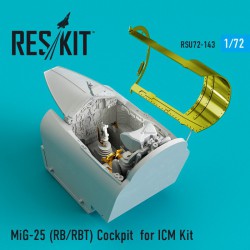 RESKIT RSU72-0143 1/72 MiG-25 (RB/RBT) Cockpit for ICM Kit