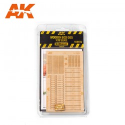AK INTERACTIVE AK8226 1/35 LASER CUT WOODEN BOX 005 (9 pcs)