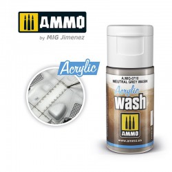 AMMO BY MIG A.MIG-0710 ACRYLIC WASH Neutral Grey Wash 15 ml.