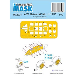 SPECIAL MASK M72031 1/72 A.W. Meteor NF Mk.11/12/13 MASK
