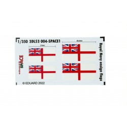 EDUARD 3DL53004 1/350 Royal Navy ensign flags SPACE