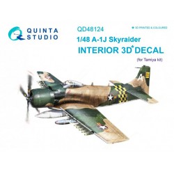 QUINTA STUDIO QD48124 1/48 A-1J 3D-Printed & coloured Interior on decal paper (for Tamiya  kit)