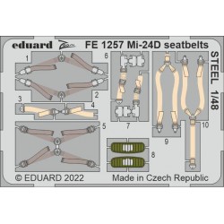 EDUARD FE1257 1/48 Mi-24D seatbelts STEEL for TRUMPETER