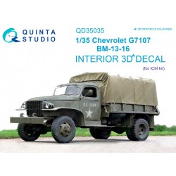 QUINTA STUDIO QD35035 1/35 Chevrolet G7107 3D-Printed & coloured Interior on decal paper (for ICM kit)