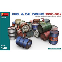 MINIART 49007 1/48 Fuel & Oil Drums 1930-50s