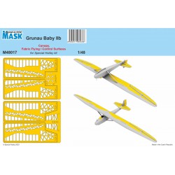 SPECIAL MASK M48017 1/48 Grunau Baby IIB Mask Canopy, Fabric Flying / Control Surfaces