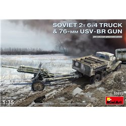 MINIART 35272 1/35 Soviet 2T 6x4 Truck & 76mm USV-BR Gun