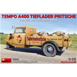 MINIART 38045 1/35 Tempo A400 Tieflader Pritsche 3-Wheel Beer Delivery Truck