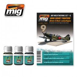 AMMO BY MIG A.MIG-7422 WWII Soviet Fighters (Green & Black Camouflages) 