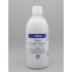 Vallejo 28.519 Vernis Acrylique Satiné – Satin Acrylic Varnish 500ml